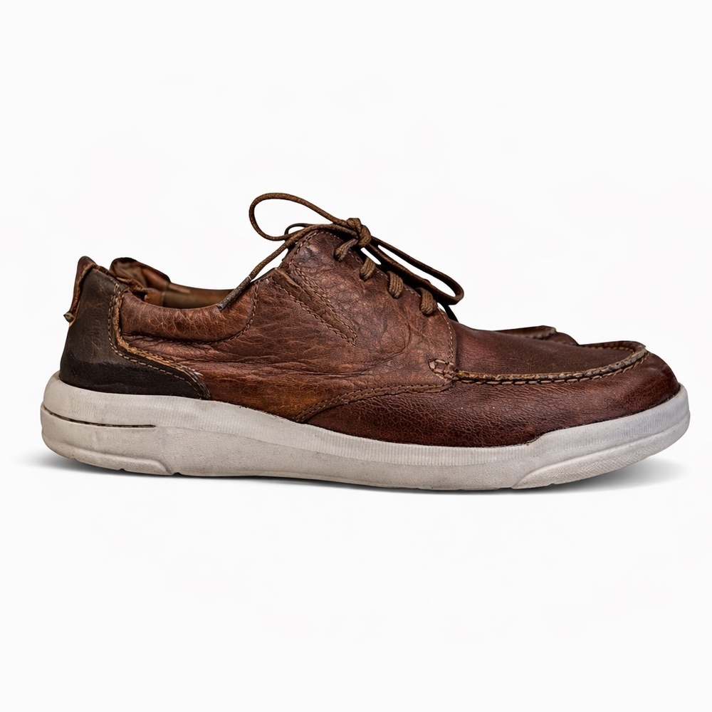 Clarks Men's Driftway Low Dark Brown Leather Casual Comfort Shoes Size 11M - Picture 10 of 11